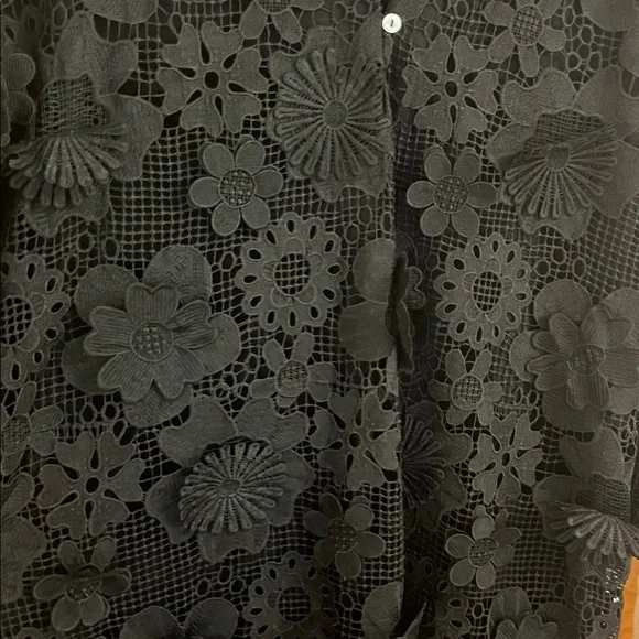 Elegant Black Lace Midi Dress - Picture 4 of 4